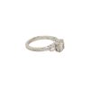 18k White Gold 1.04ctw Round Diamond 3 Stone Halo Engagement Ring