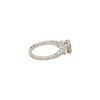 18k White Gold 1.04ctw Round Diamond 3 Stone Halo Engagement Ring