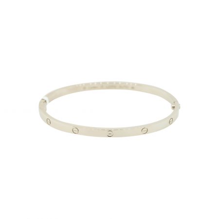 Cartier LOVE 18k White Gold Size 17 Small Model Bangle Bracelet