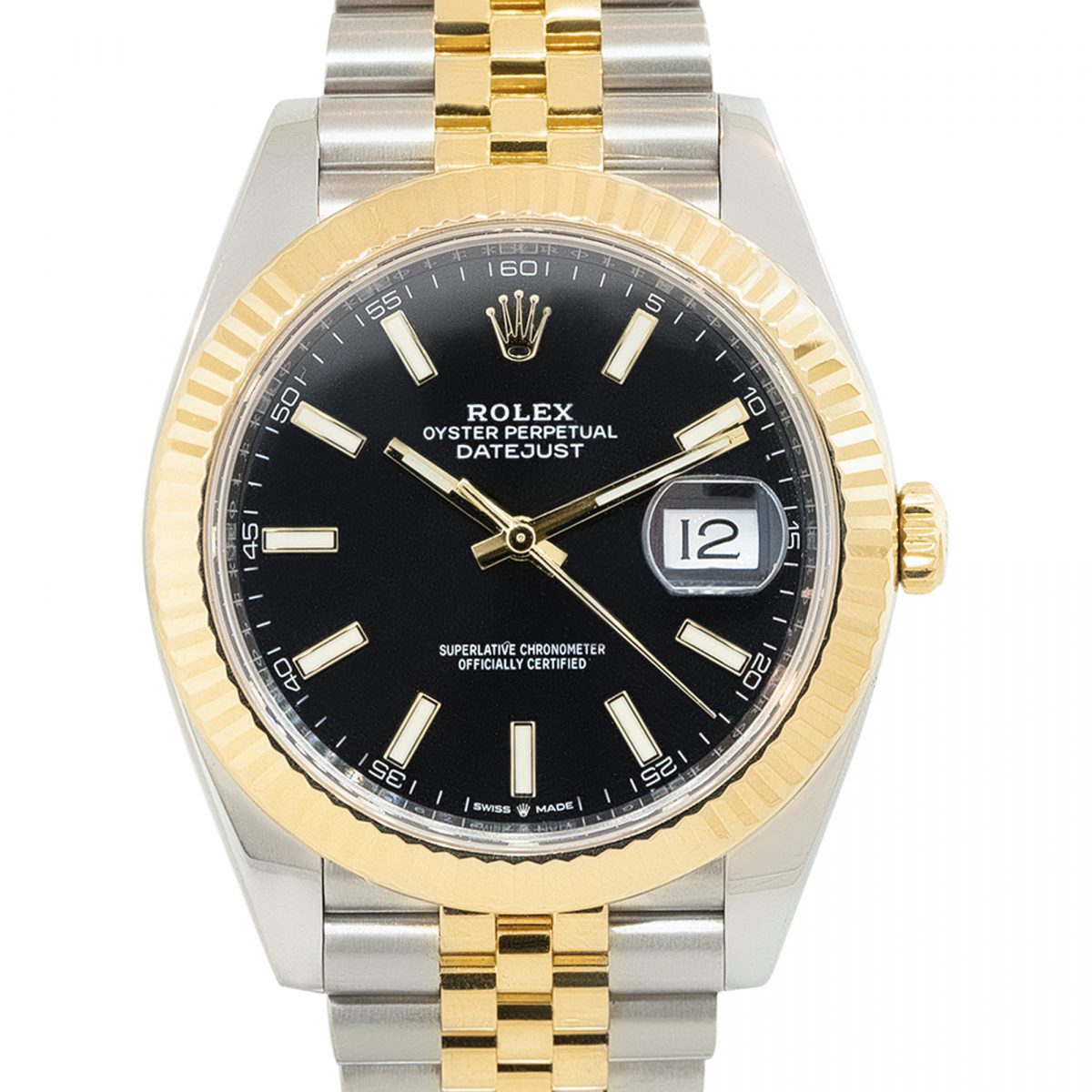Rolex 126333 Datejust Black Stick Dial Steel and Gold Watch