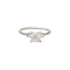 GIA Certified 14k White Gold 1.45ctw 3 Stone Cushion Diamond Engagement Ring