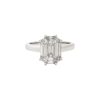 18k White Gold 1.26ctw Mosaic Diamond Octagonal Engagement Ring