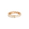 14k Rose Gold 4.62ctw Round and Emerald Cut Diamond Eternity Band Ring