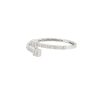 14k White Gold 2.40ctw Round and Baguette Shaped Diamond Cuff Bracelet
