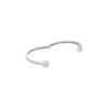 14k White Gold 2.40ctw Round and Baguette Shaped Diamond Cuff Bracelet