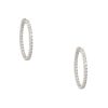 14k White Gold 10.0ctw Diamond Inside-Out Hoop Earrings
