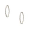 14k White Gold 10.0ctw Diamond Inside-Out Hoop Earrings