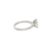 HRD Certified 18k White Gold 1.71ctw Pear Shaped Diamond Engagement Ring