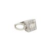 GIA Certified Platinum 1.61ctw Asscher Cut Diamond Engagement Ring