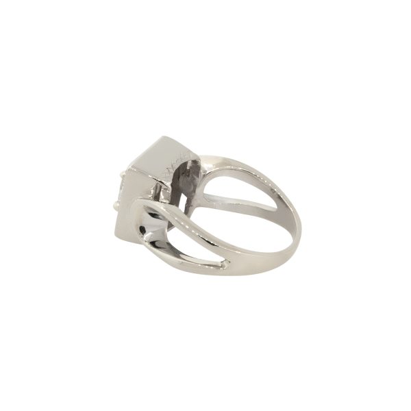GIA Certified Platinum 1.61ctw Asscher Cut Diamond Engagement Ring