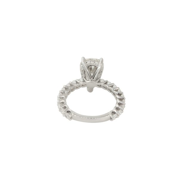 18k White Gold 4.36ctw Pear Shaped Diamond Engagement Ring
