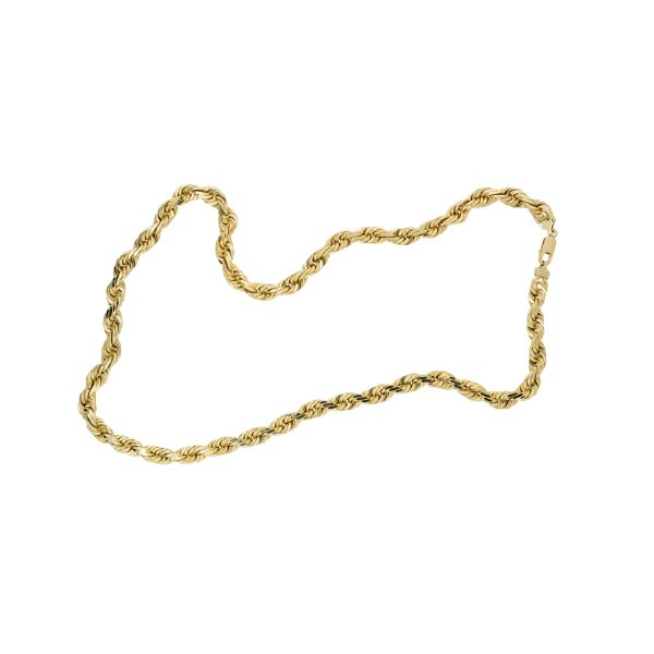 14k Yellow Gold 26″ Men's Solid Rope Chain