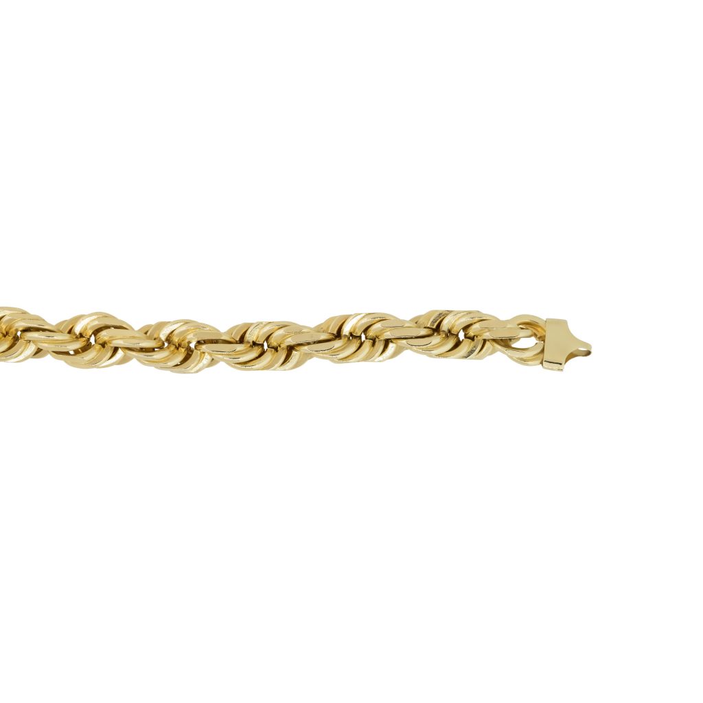 14k Yellow Gold 26″ Men's Solid Rope Chain