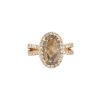 14k Rose Gold 2.80ctw Fancy Brown Oval Diamond Halo Ring