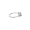 14k White Gold 0.55ctw Mosaic Diamond Halo Engagement Ring