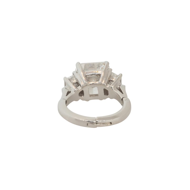 GIA Certified Platinum 6.53ctw Radiant Cut Diamond Engagement Ring