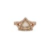 14k Rose Gold 2.67ctw Brown Triangle Diamond Halo Twisted Engagement Ring