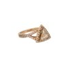 14k Rose Gold 2.67ctw Brown Triangle Diamond Halo Twisted Engagement Ring