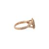 14k Rose Gold 2.67ctw Brown Triangle Diamond Halo Twisted Engagement Ring