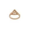 14k Rose Gold 2.67ctw Brown Triangle Diamond Halo Twisted Engagement Ring
