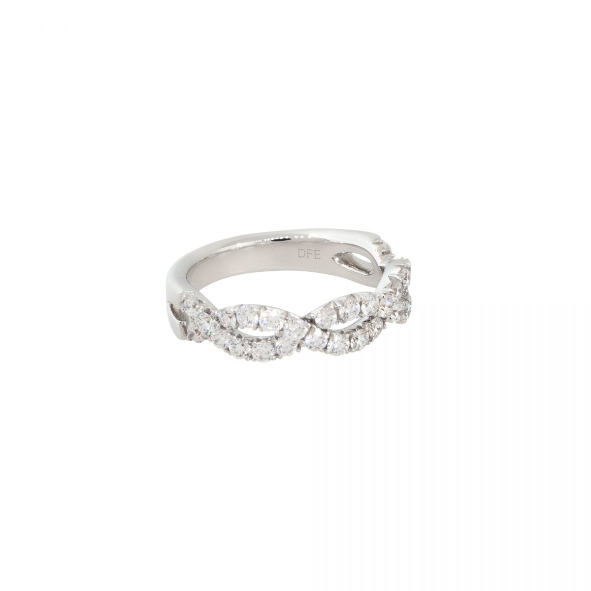 14k White Gold 1.00ctw Braided Diamond Wedding Band – Raymond Lee Jewelers