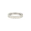 14k White Gold 2.83ctw Emerald Cut Diamond 3/4 Wedding Band