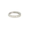 14k White Gold 2.83ctw Emerald Cut Diamond 3/4 Wedding Band
