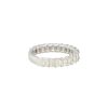 14k White Gold 2.83ctw Emerald Cut Diamond 3/4 Wedding Band