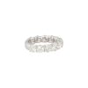 14k White Gold 3.78ctw Round Brilliant 12 Diamond 3/4 Wedding Band