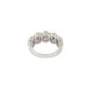 18k White Gold 1.1ctw 5 Mosaic Baguette Diamond Stations with Diamond Halo Ring
