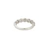 14k White Gold 2.16ctw Round Brilliant Cut 7 Diamond Half-way Band