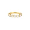 14k Yellow Gold 2.19ctw Round Brilliant 7 Diamond Half-Way Wedding Band