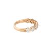 14k Rose Gold 2.19ctw Round Brilliant Cut 7 Diamond Half-way Band