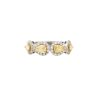18k White Gold 2.14ctw Fancy Yellow Pear Shaped Halo Diamond Ring