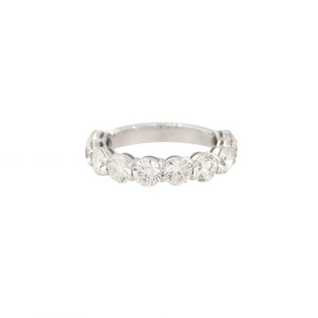 14k White Gold 3.61ctw Ten Diamond Wedding Band