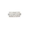 18k White Gold 4.32ctw Round and Oval Cut Half-Way Diamond Band