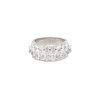 18k White Gold 4.32ctw Round and Oval Cut Half-Way Diamond Band