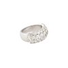 18k White Gold 4.32ctw Round and Oval Cut Half-Way Diamond Band