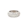 18k White Gold 5.78ctw Three Row Pavé Diamond Wedding Band