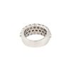 18k White Gold 5.78ctw Three Row Pavé Diamond Wedding Band