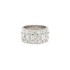 18k White Gold 6.11ctw Round and Emerald Cut Half-Way Diamond Band