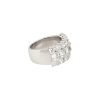 18k White Gold 6.11ctw Round and Emerald Cut Half-Way Diamond Band