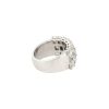 18k White Gold 6.11ctw Round and Emerald Cut Half-Way Diamond Band