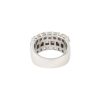 18k White Gold 6.11ctw Round and Emerald Cut Half-Way Diamond Band