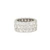 18k White Gold 12.0ctw 3-Row Diamond Eternity Band