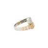 14k Two-Tone White and Yellow Gold 0.89ctw Diamond Bypass Ring