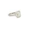 18k White Gold 2.87ctw Emerald Cut Diamond Halo Engagement Ring