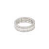 14k White Gold 3.40ctw Baguette and Round Brilliant Cut  Diamond Eternity Band