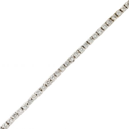 14k White Gold 4.0ctw Round Brilliant Diamond Tennis Bracelet