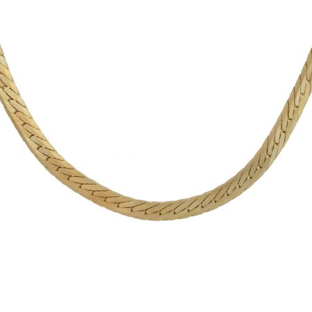14k Yellow Gold 16″ Women's Herringbone Necklace